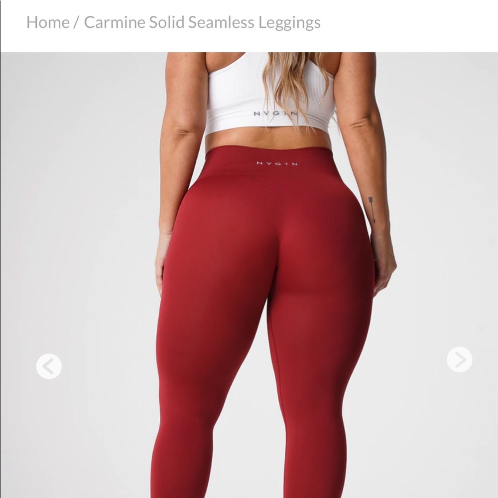 NVGTN Carmine Red Seamless Leggings